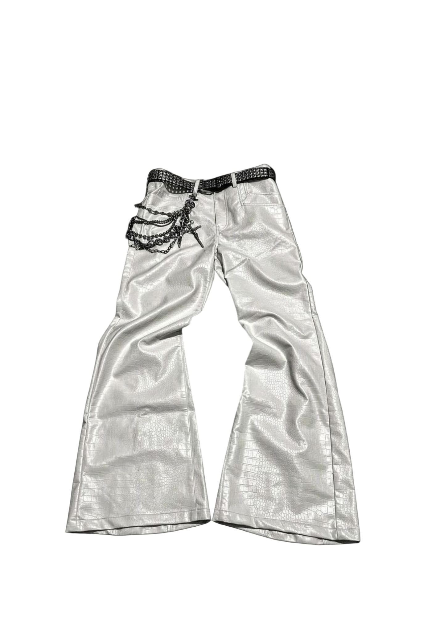 ‘WHITE00’ Flared Jeans