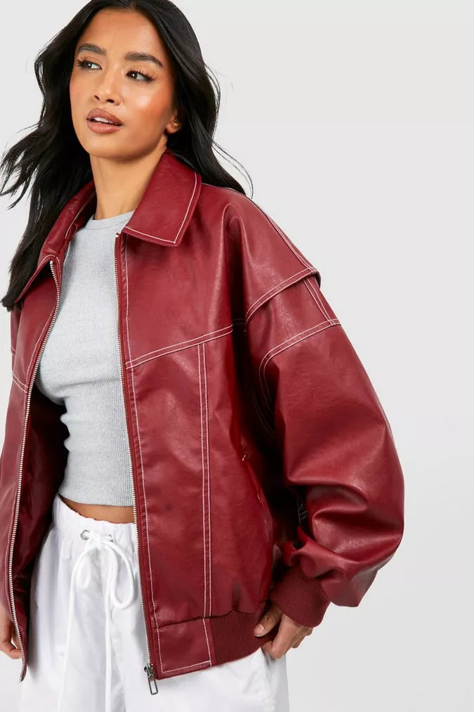 Bomber jacket effetto pelle “Viral”